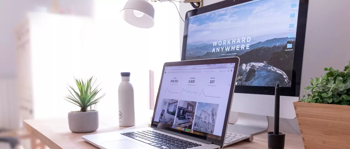 Set-up for working from home 